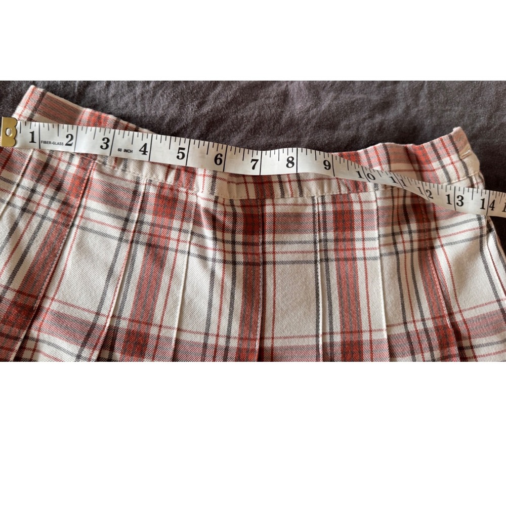 Aerie Pleated Mini Skirt Plaid NWOT Size S Preppy Schoolgirl - Picture 7 of 8